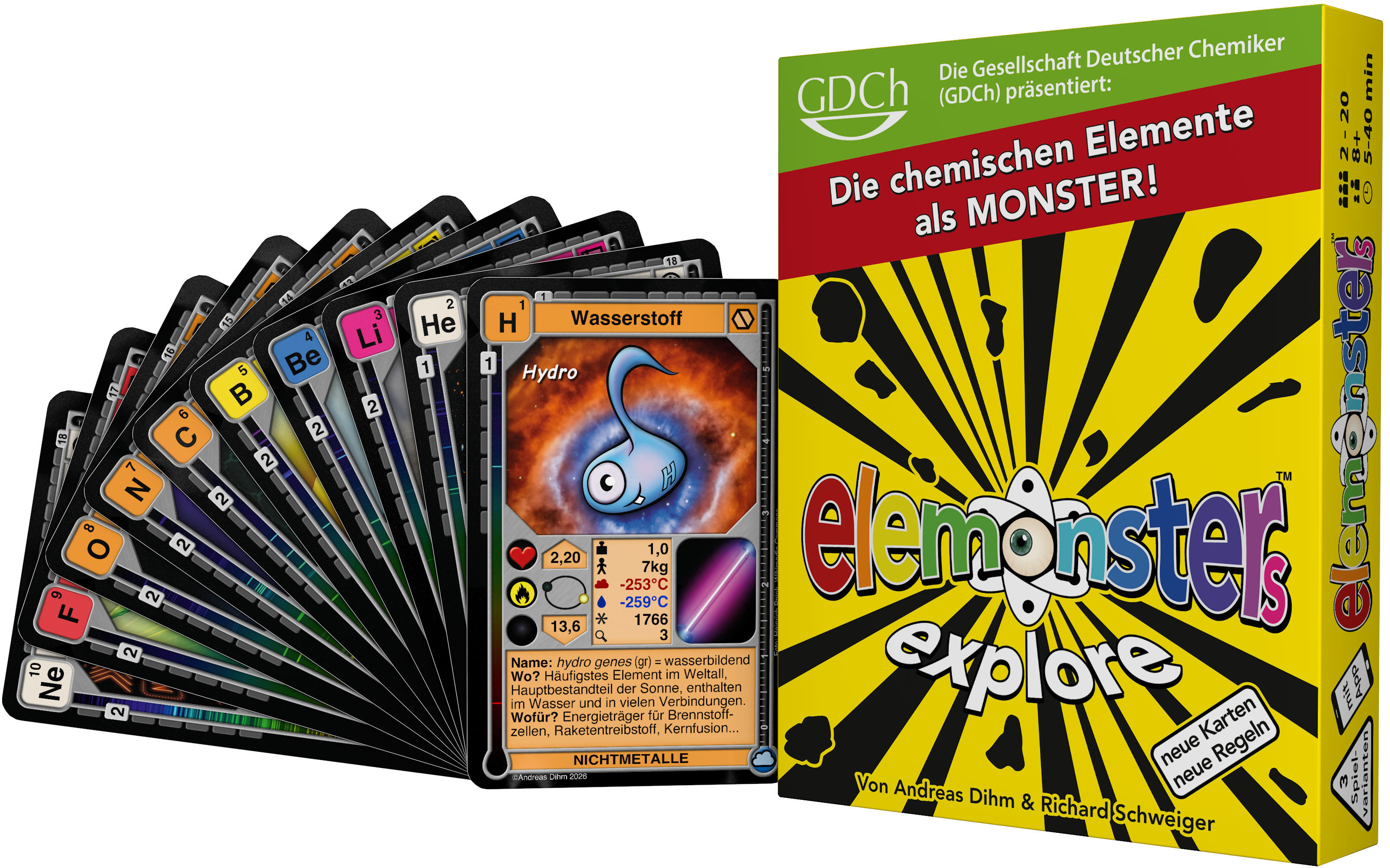 Elemonsters Explore Schachtel mit Karten